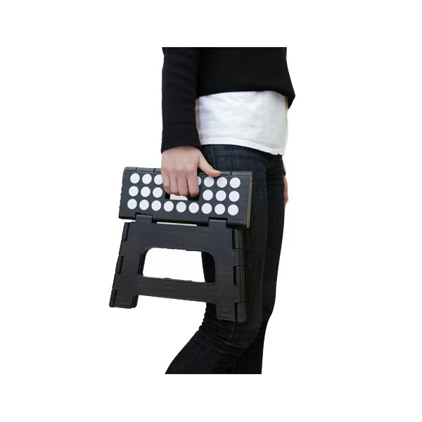 1 Step, Folding Plastic Step Stand, 700 lb. Load Capacity, 8.8 in Overall