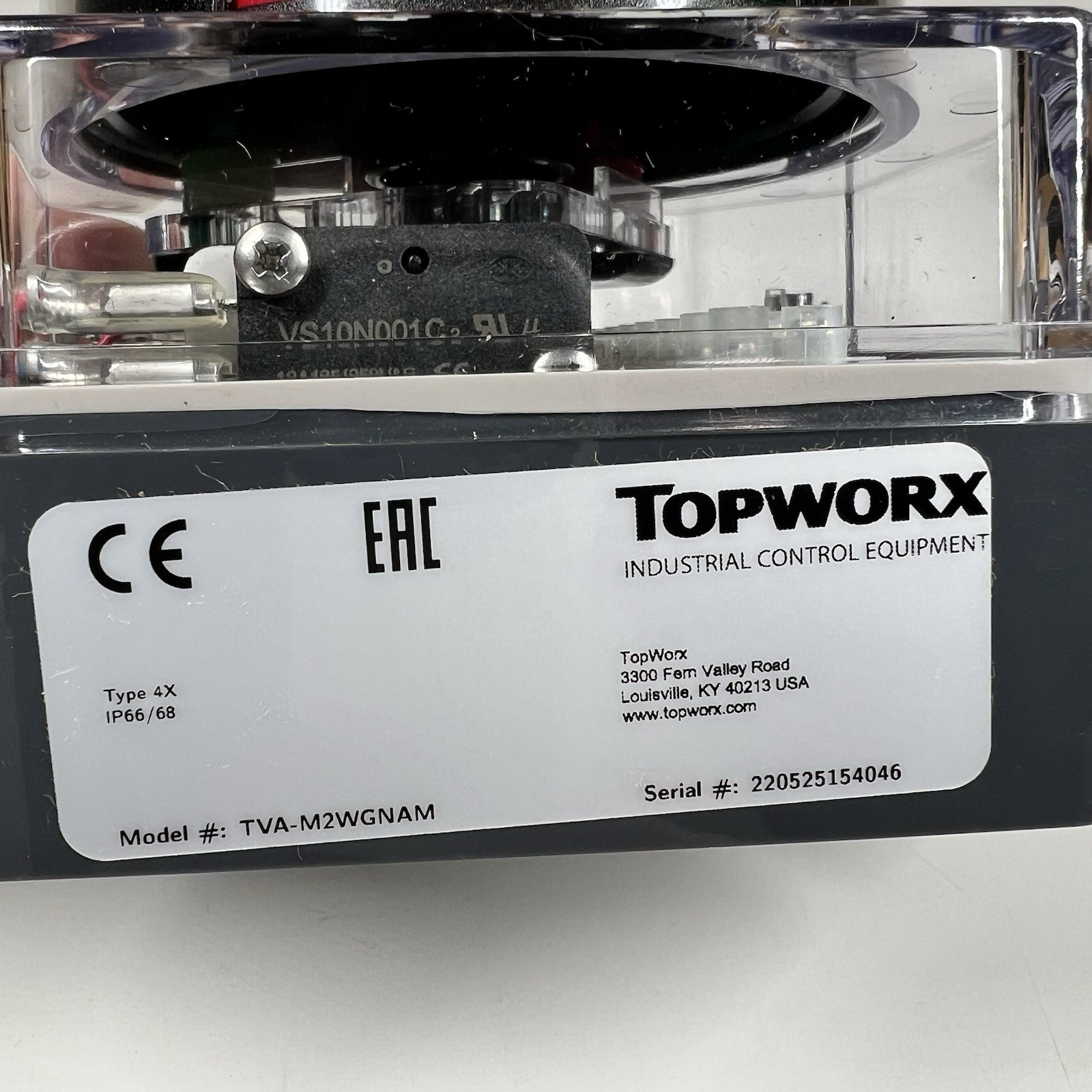 Emerson Fisher TopWorx TVA-M2WGNAM Valve Limit Switch Valvetop Switchbox Control