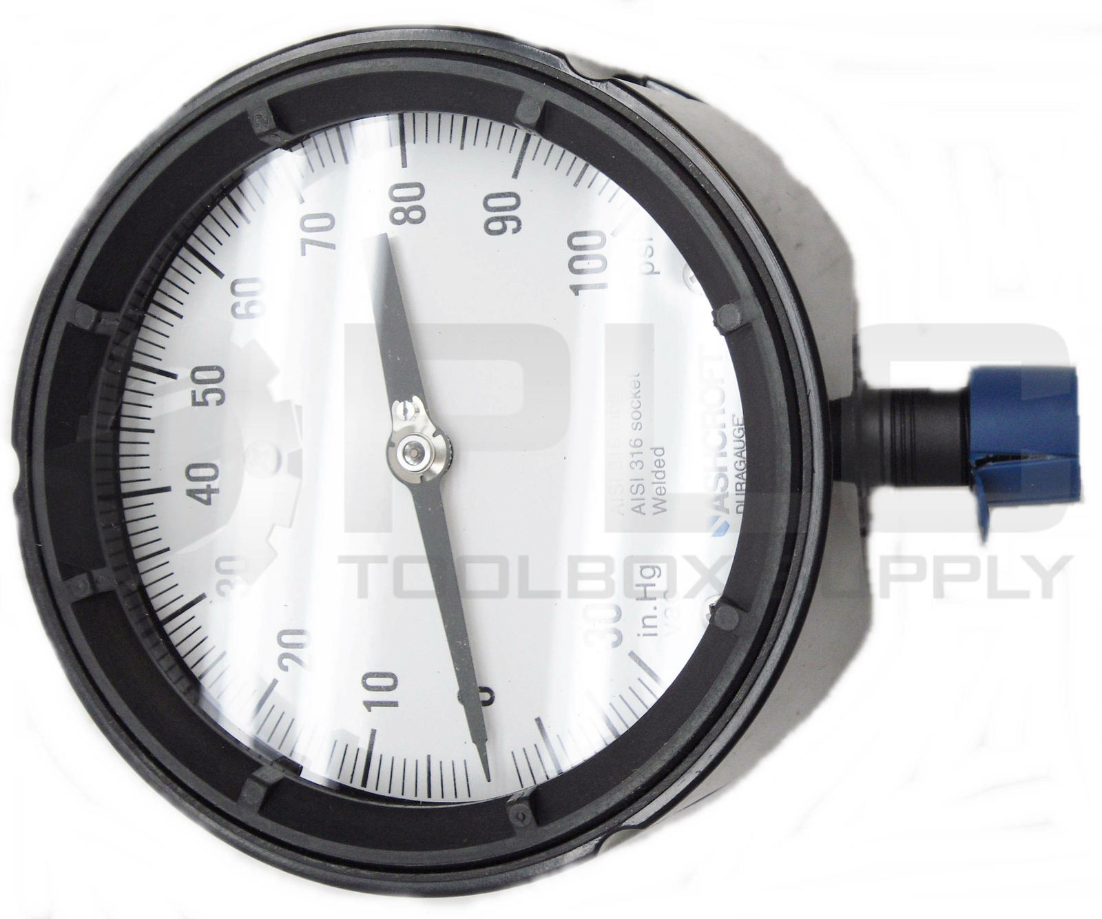 NEW ASHCROFT 45-1279-SS-04L-30IMV&100# PRESSURE GUAGE SIZE 4-1/2INCH