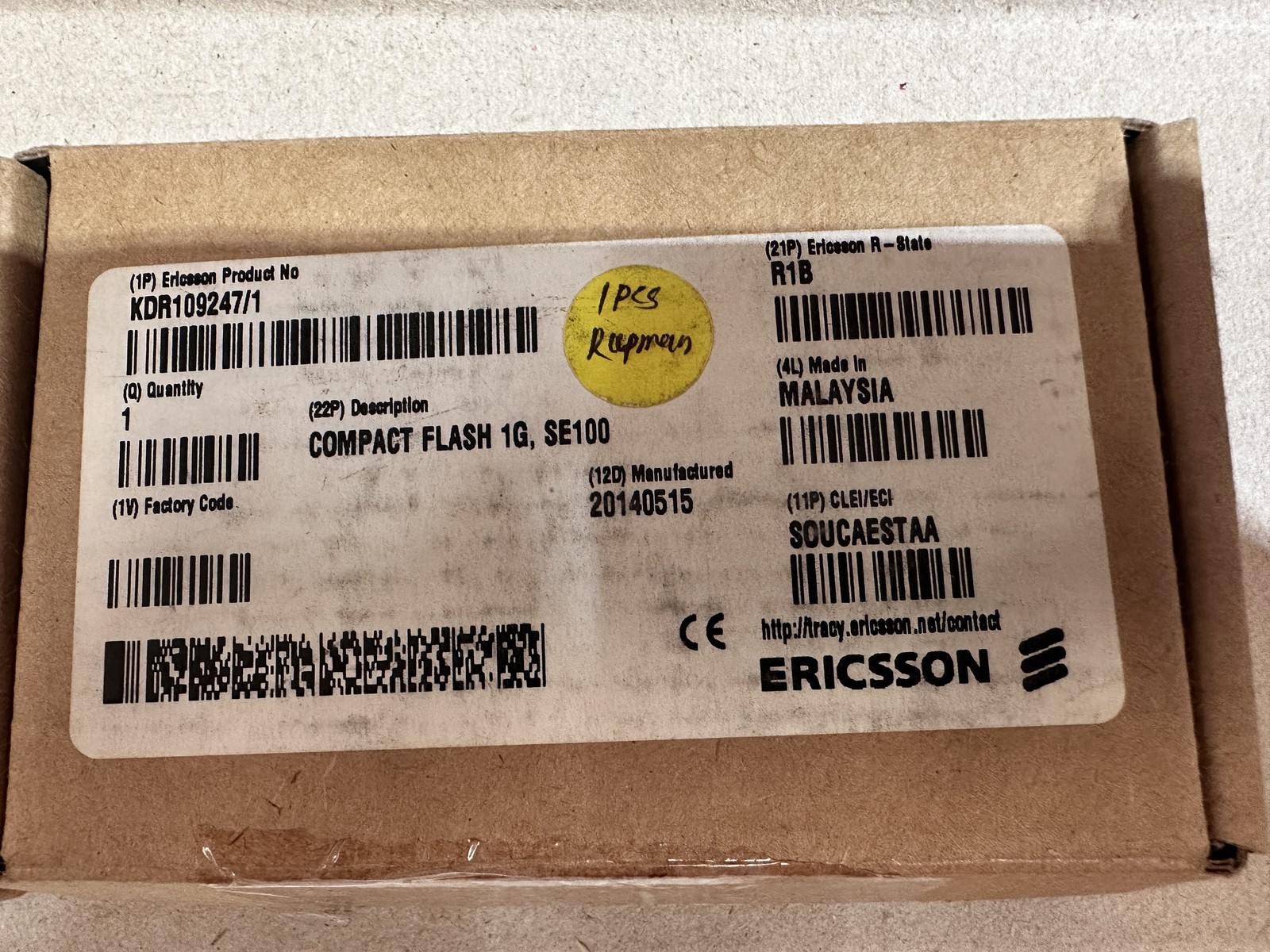 Ericsson KDR109247/1 Compact Flash 1G SE100