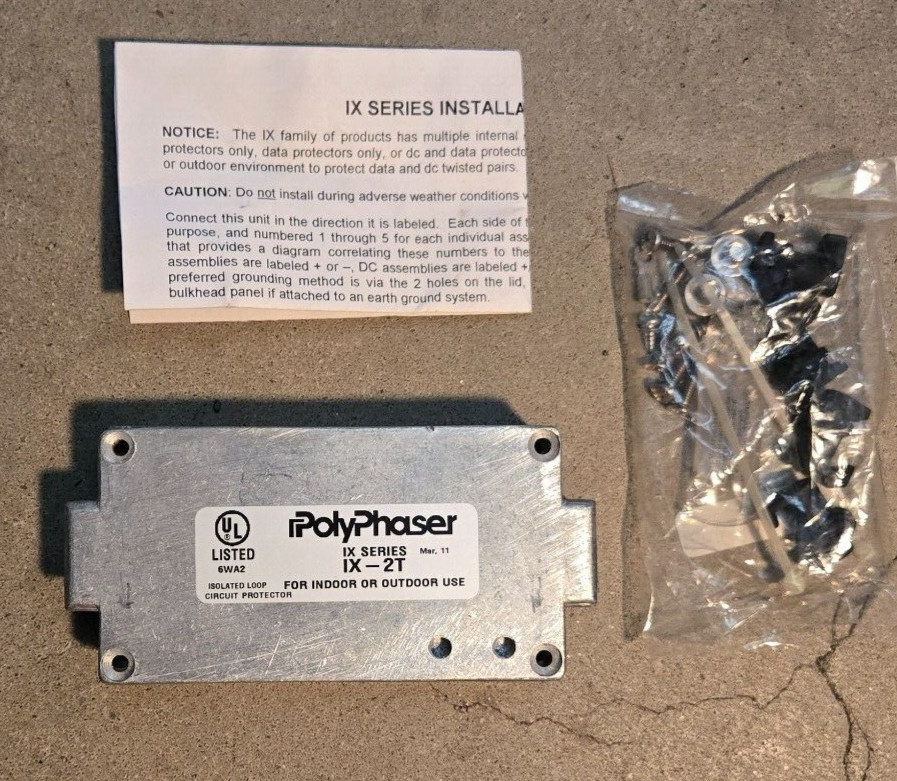 New Polyphaser IX-2T Outdoor Twisted Pair Lightning Surge Protector