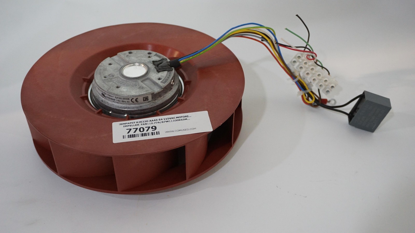 EBMPAPST R2E220-AA43-E4 115VAC MOTORIZED IMPELLER FAN||0.77A/87W||220X63MM||#1
