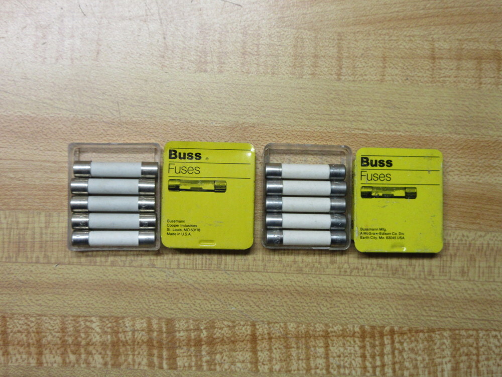 Buss ABC-1 Bussmann Fuse Cross Ref 6F038 White (Pack of 10)
