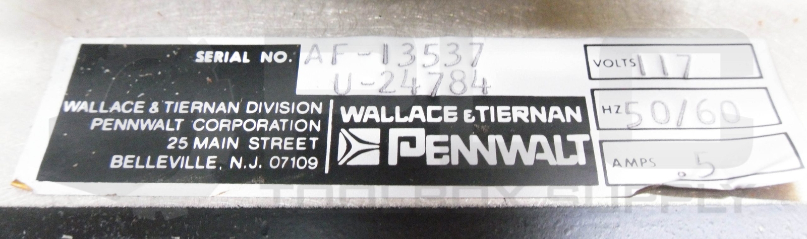 PENNWALT U-24784 ELECTRIC VALVE POSITIONER 117V 50/60HZ .5A