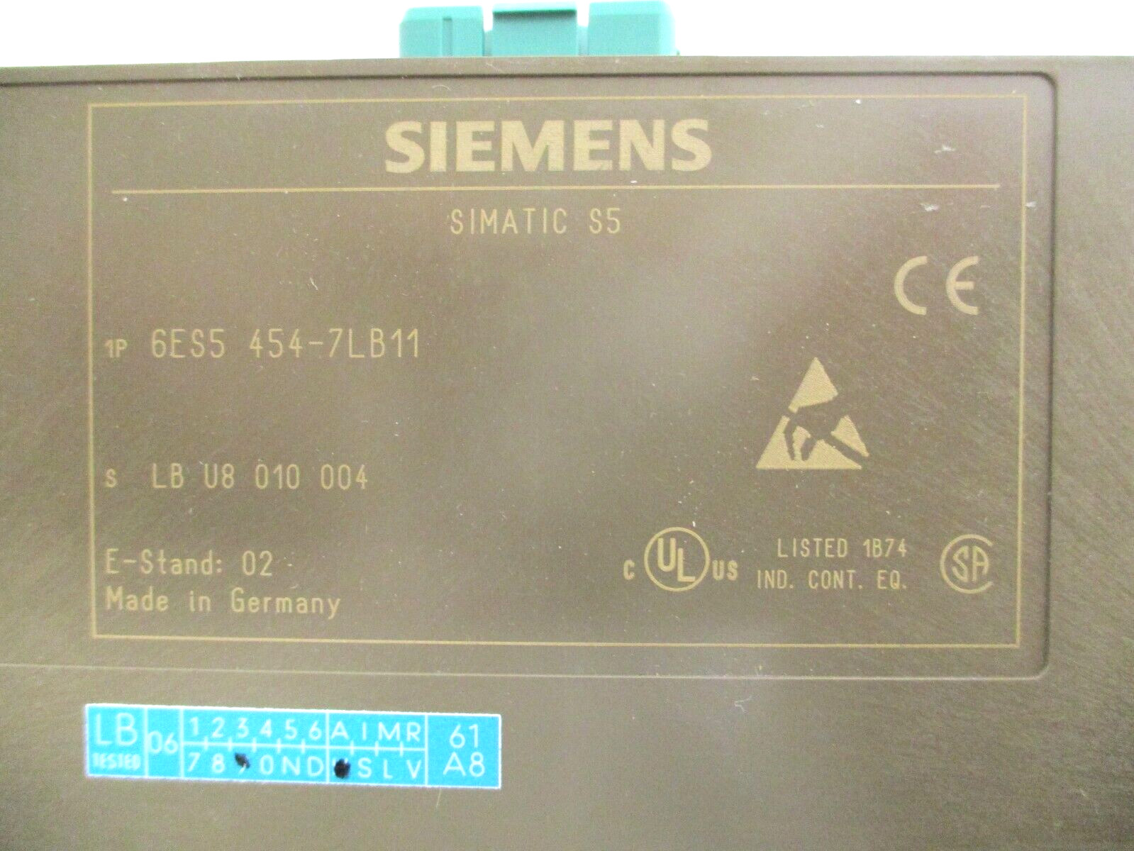 SIEMENS , SIMATIC S5 , PLC , 6ES5454-7LB11 , FPG-AUSGABE-AG1158X24V , SURPLUS