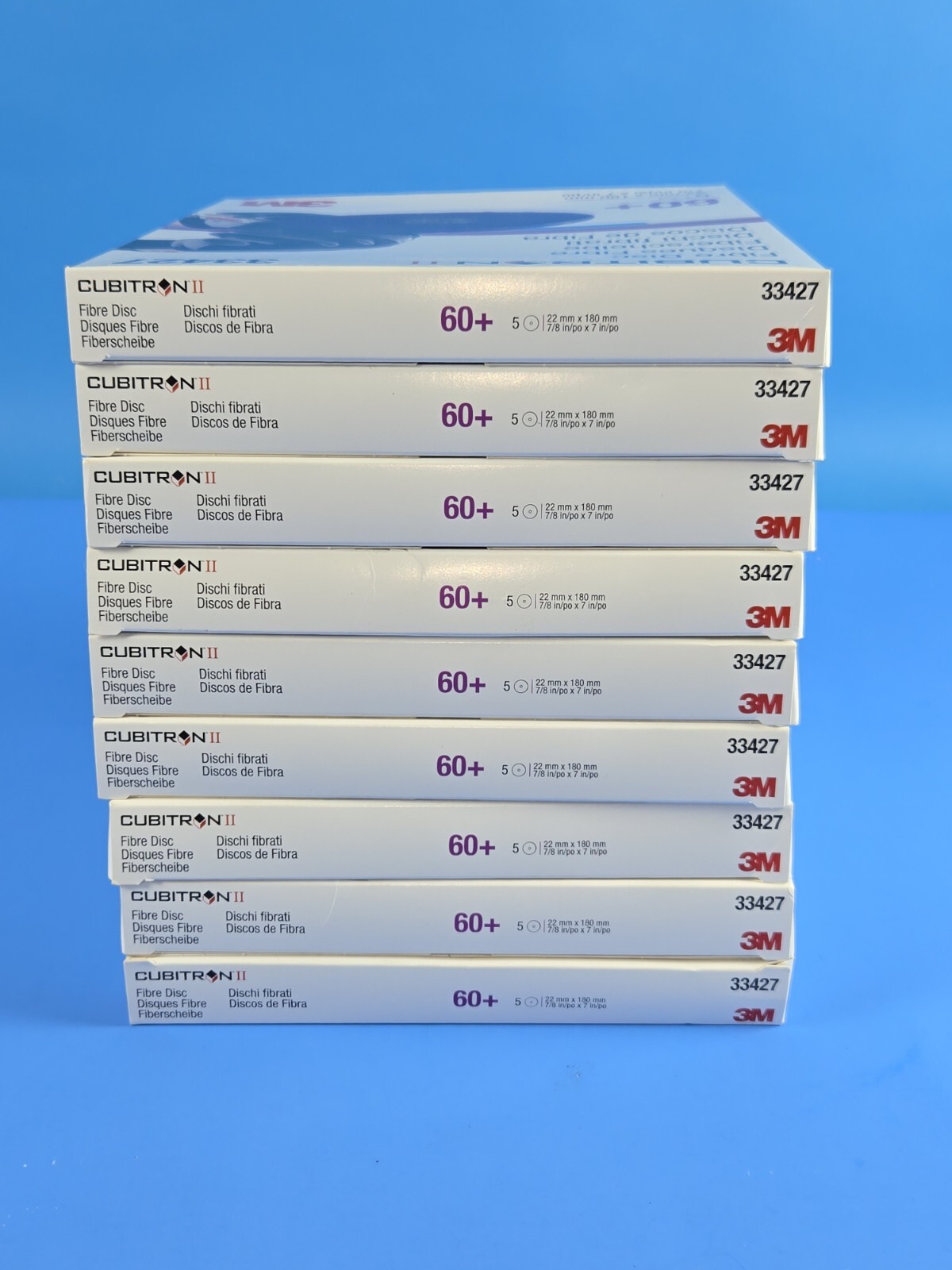 3M 33427 Cubitron II Abrasive Fibre Disc 7 in X 7/8in 180mm X LOT OF 9