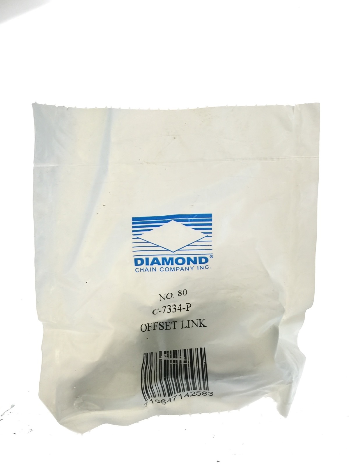 NEW IN BAG DIAMOND CHAIN COMPANY OFFSET CHAIN LINK C-7334-P, NO. 80, G101