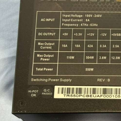 Thermaltake TR2 550W Bronze TR-550P Switching Power Supply for Adani BV 5030