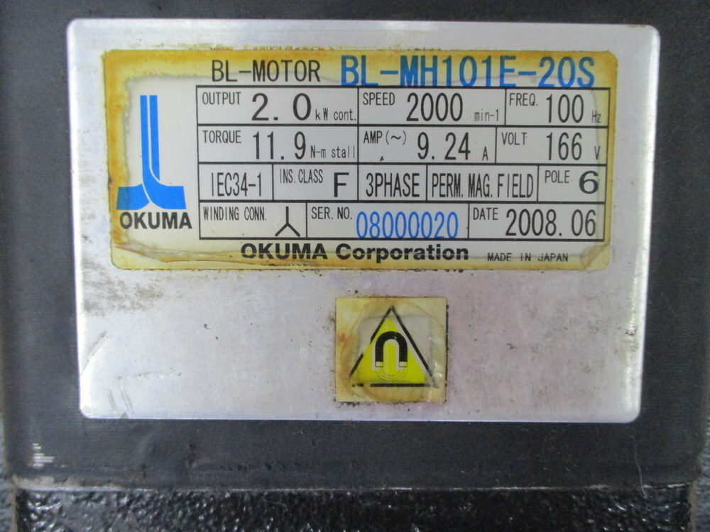 Okuma BL-MH101E-20S BL-Motor BLMH101E20S W/ Encoder