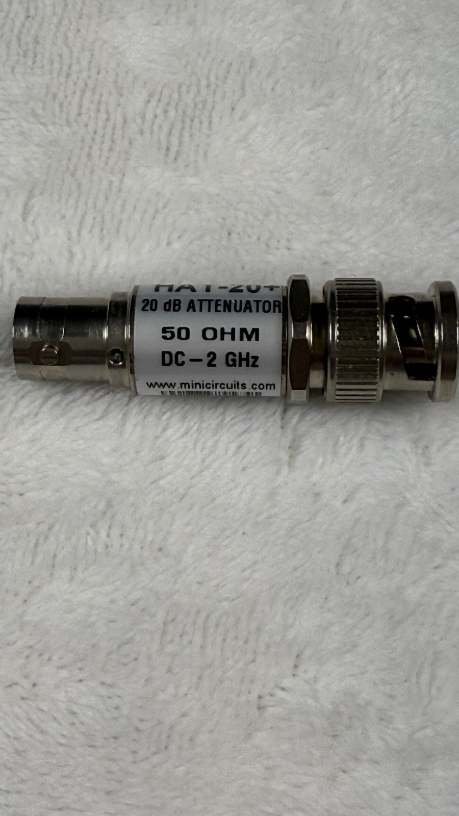Mini-Circuits HAT-20+ 20dB Attenuator 50 Ohm DC-2GHz BNC RF Test Lab