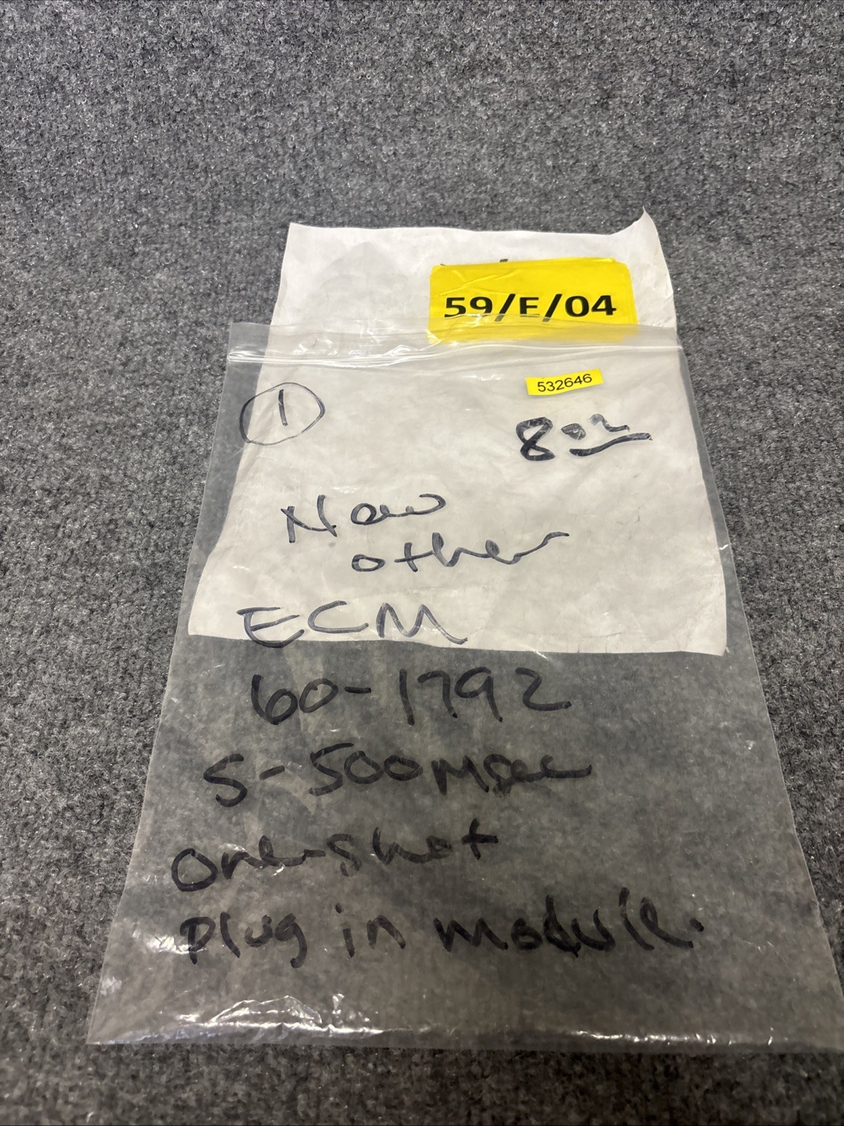Allen Bradley 60-1792 5-500MSEC One-Shot Plug-In Module ECM New Other