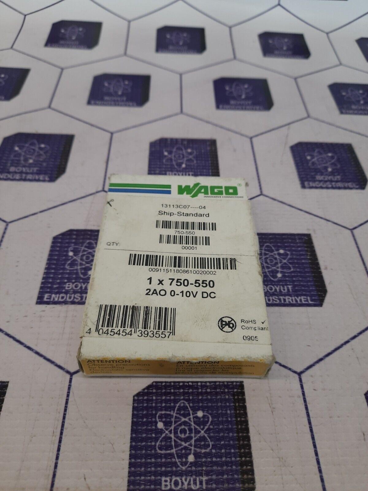 WAGO 750-550 2 Channel Analog Output module Fast Shipping