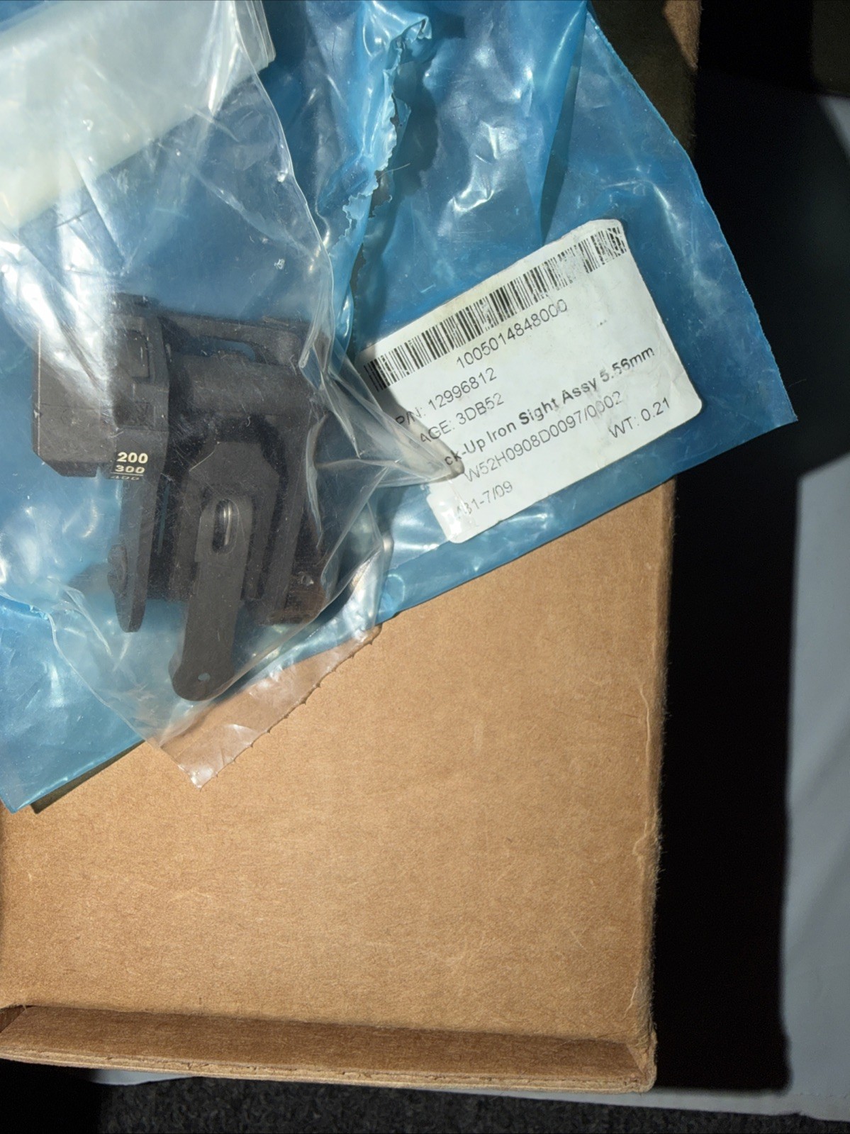 Mil-Spec / Military Grade Black Iron Rear Back-Up Flip Up Sights BUIS 200-600M