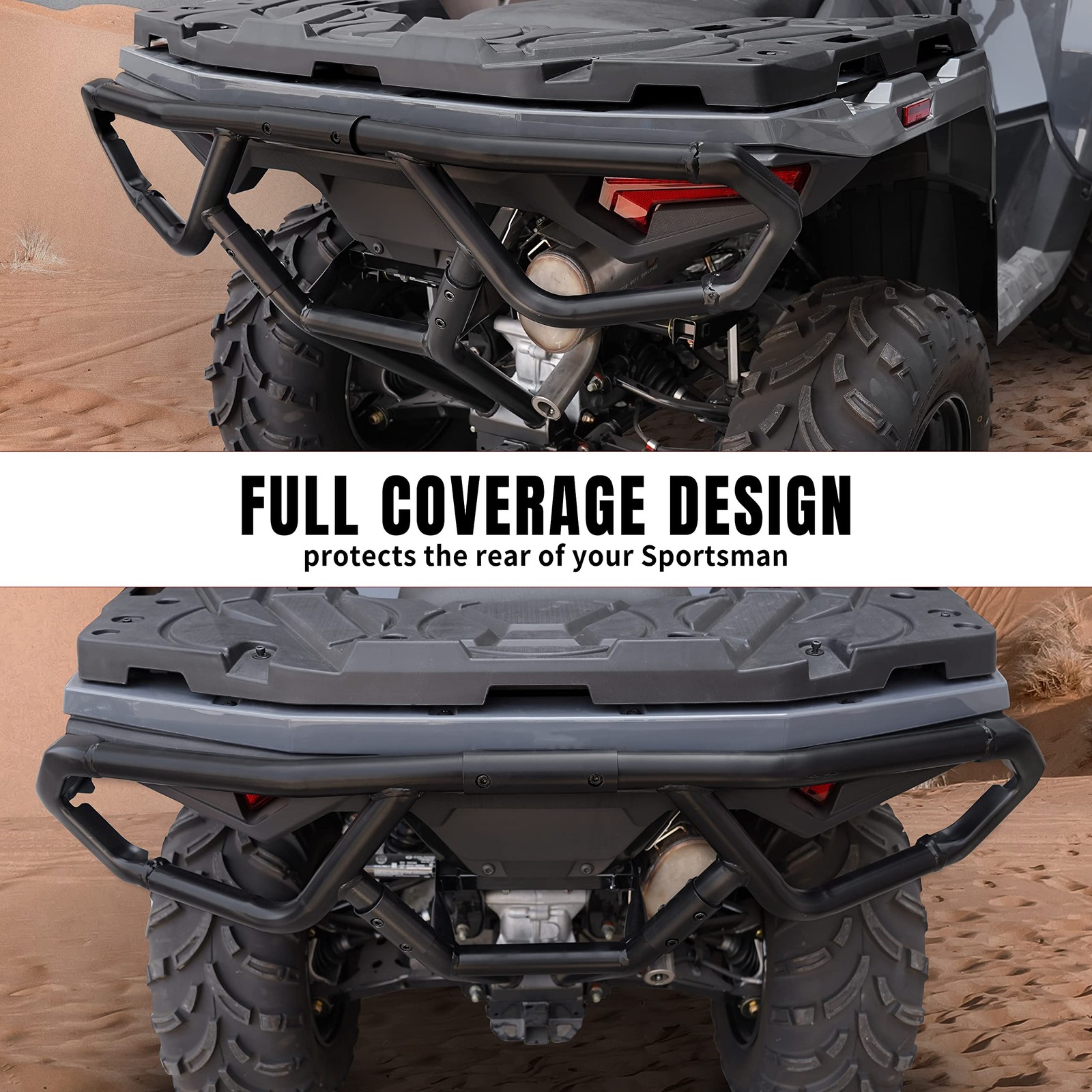 KATIMOTO Rear Bumper Guard for Polaris Sportsman 450 570 21-25, Rear Steel Tu…