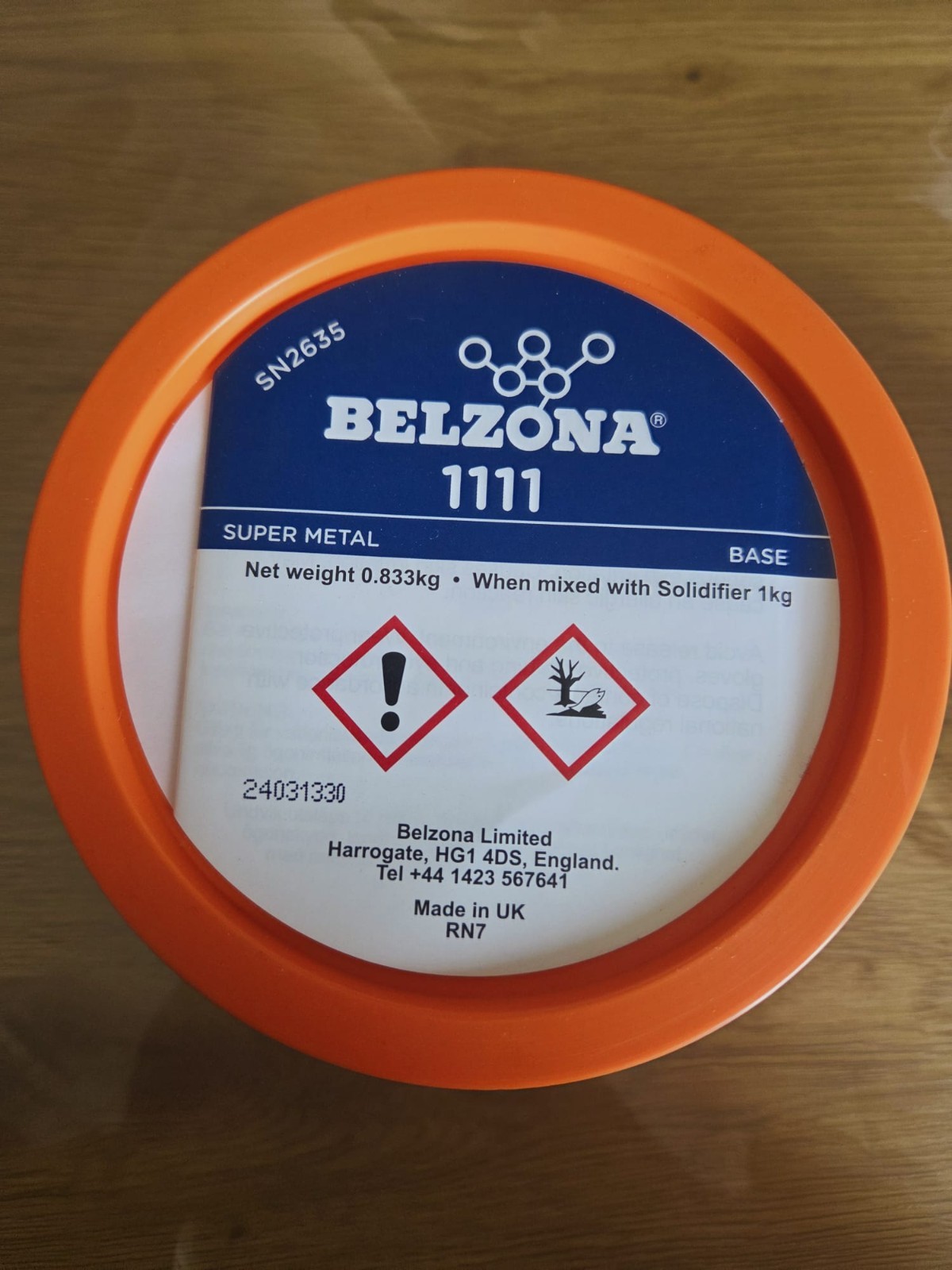 Belzona 1111 Supermetal Composite Base & Solidifier (1kg combined) FREE SHIPPING