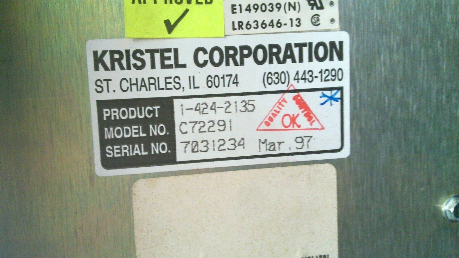 C72291 VICKERS ACRAMATIC 2100 PANELVIEW 1-424-2135 Kristel QTY