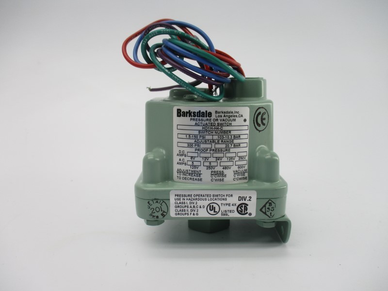 BARKSDALE HD1H-H4-C 250V 5A 1.5-150PSI NSMP