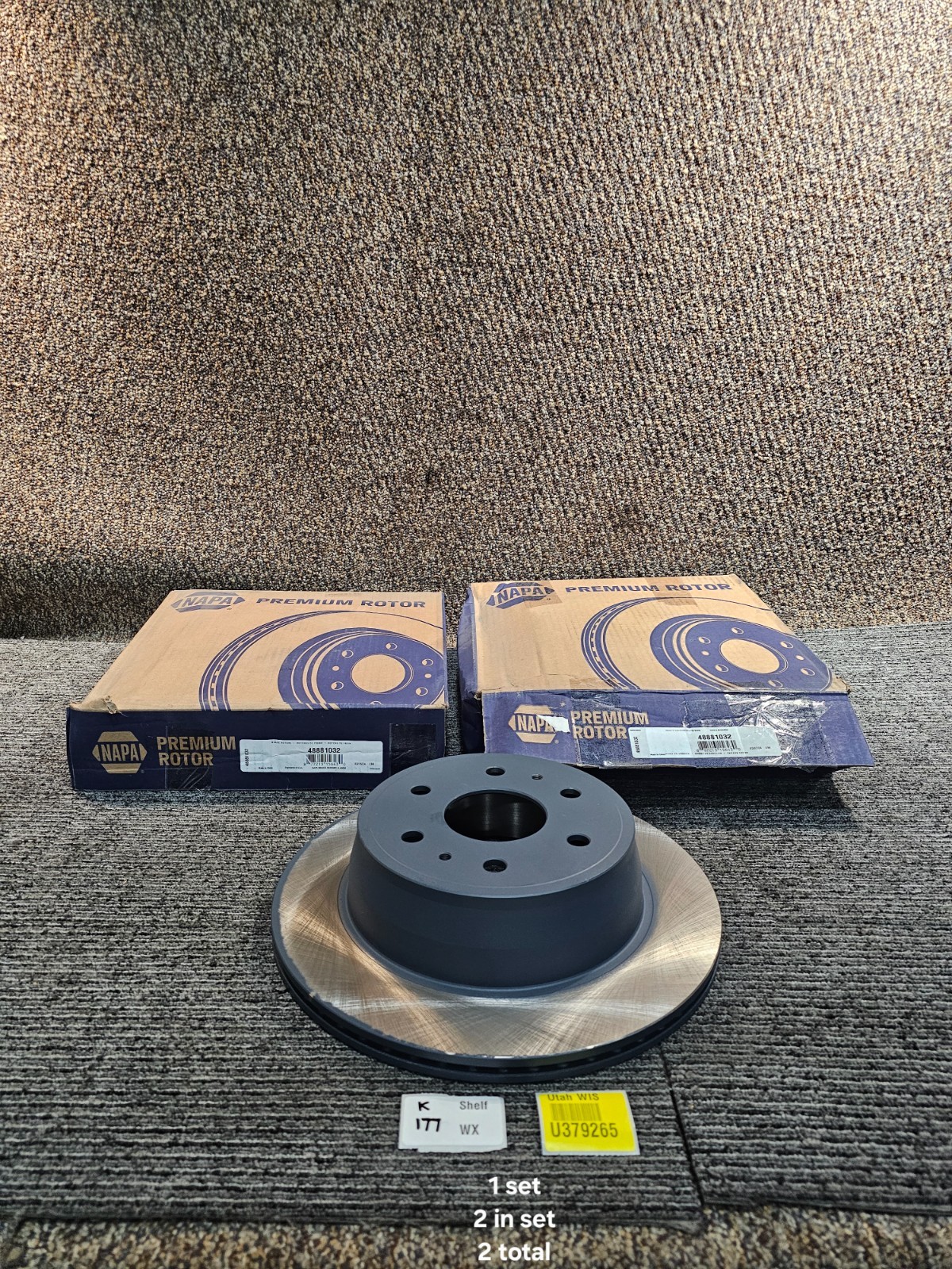 (QTY 2) NAPA 48881032 Premium Brake Rotor For Cadillac Escalade EXT 2007 -2013
