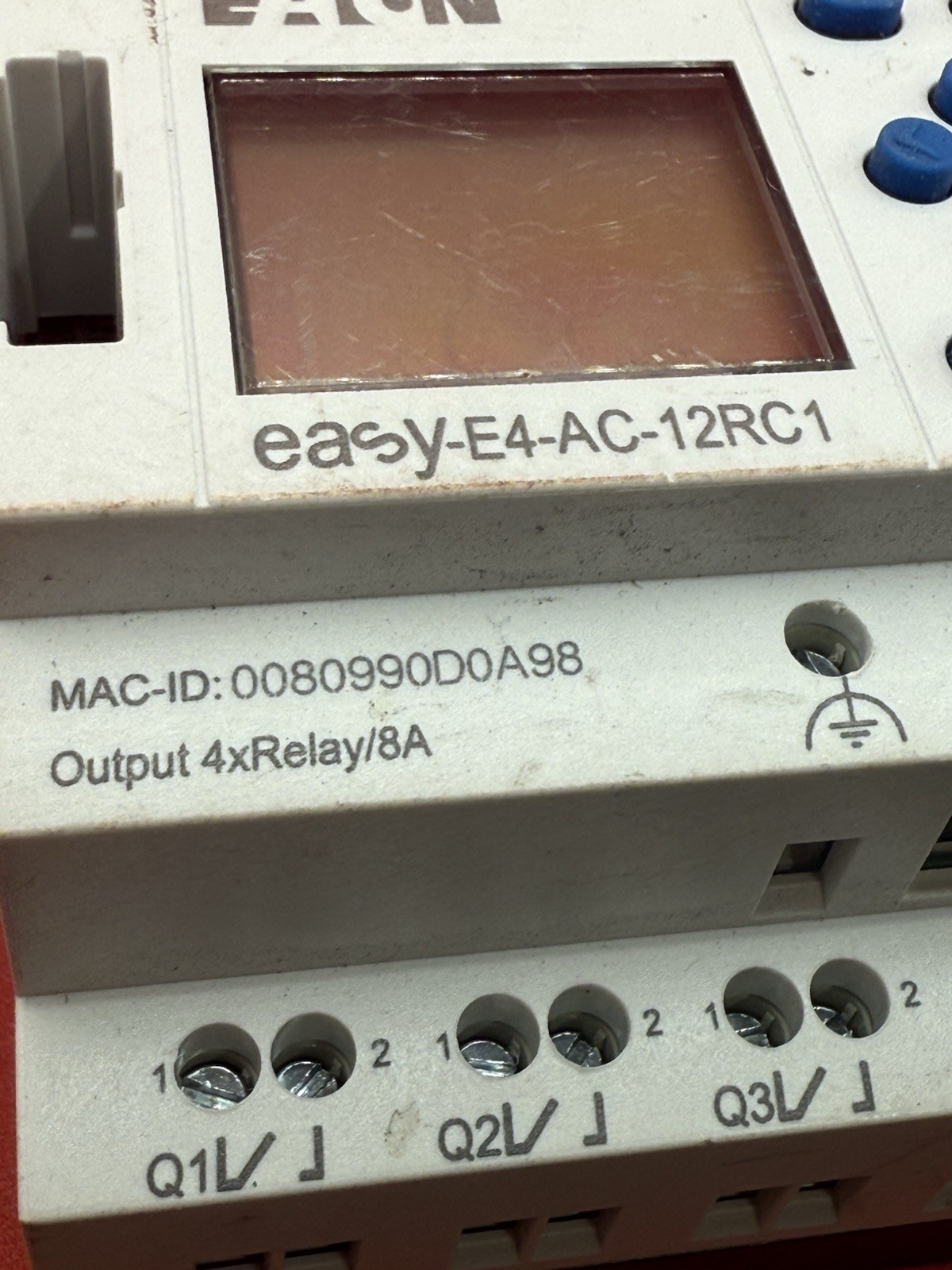 EATON EASY-E4-AC-12RC1 CONTROL RELAY 100-240VAC 50/60HZ 8A G2A