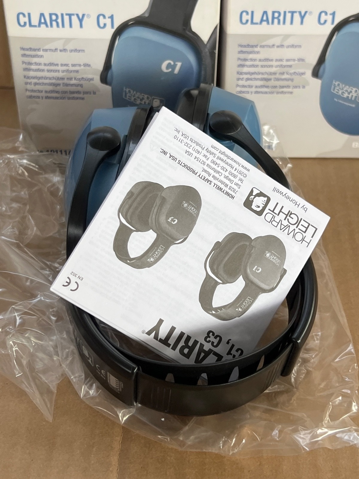 (Lot 2 Pcs) Howard Leight Clarity® C1 Headband Earmuffs 1011142 By Honeywell