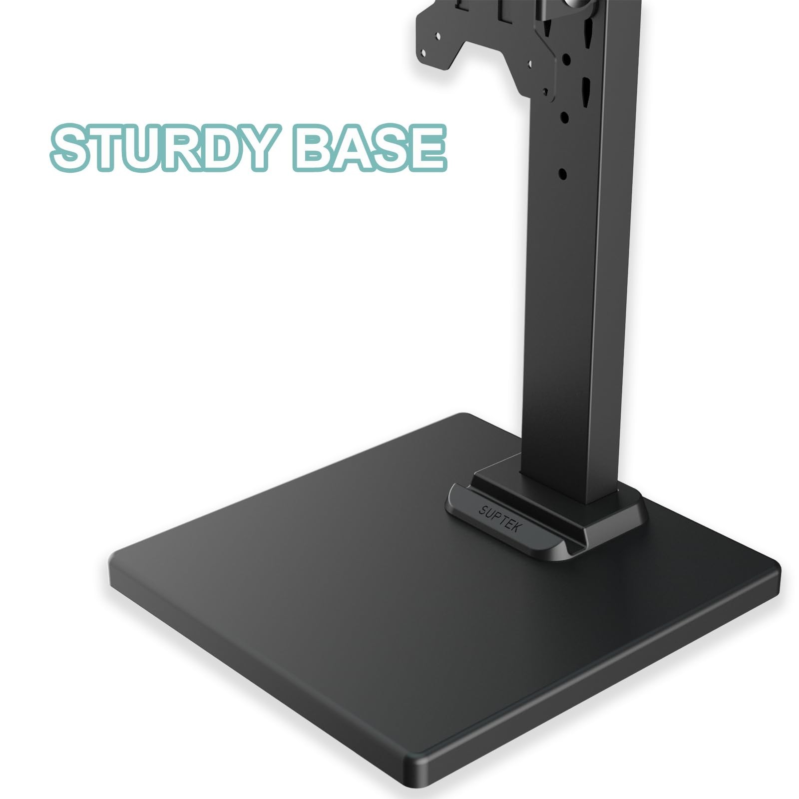 Suptek Dual Monitor Stand with Base Vertical Stack Screen Free-Standing Monit…
