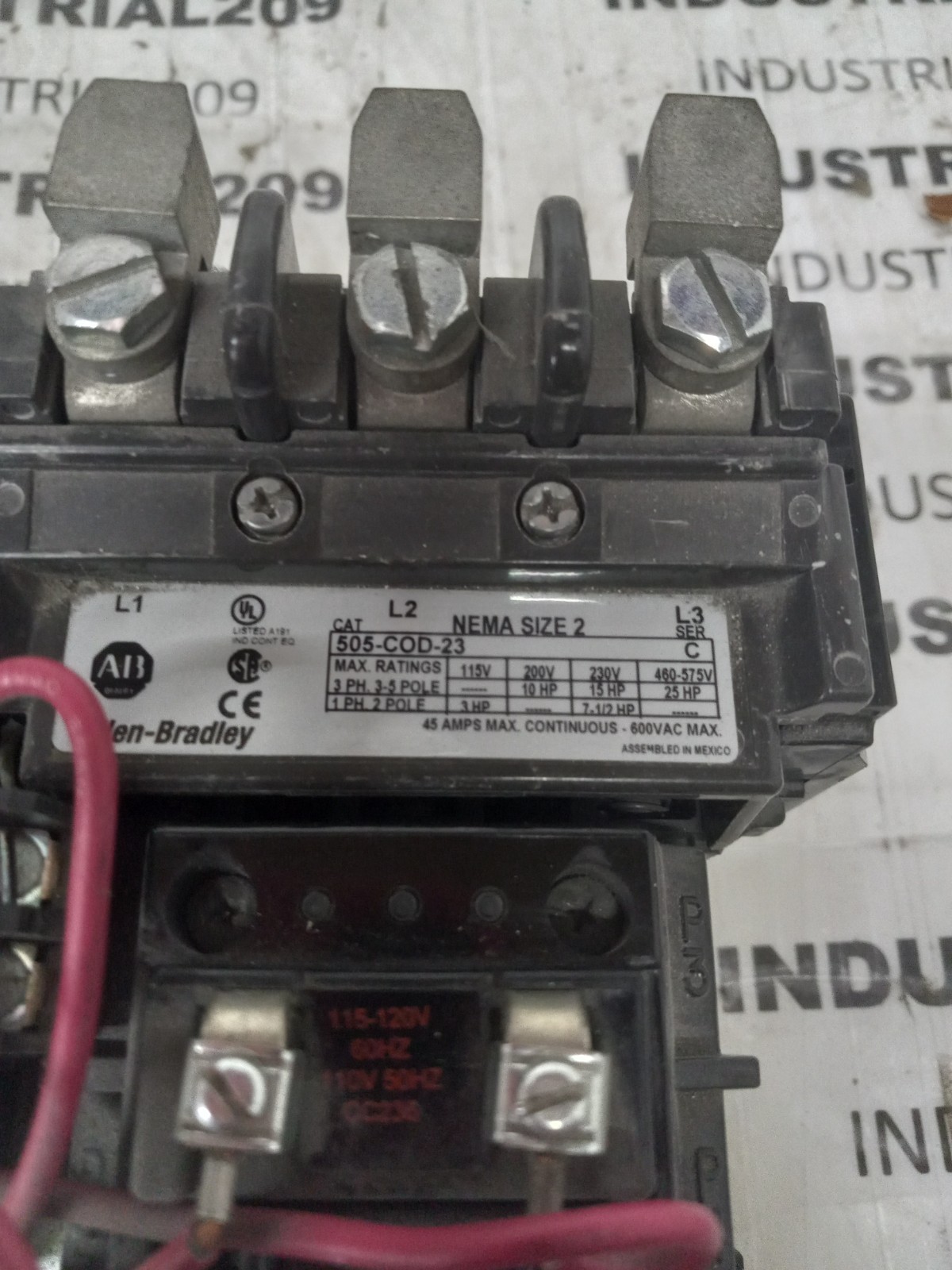 25HP AB REVERSING STARTER SIZE 2 505-COD-23 SERIES C 460/575V 3PH