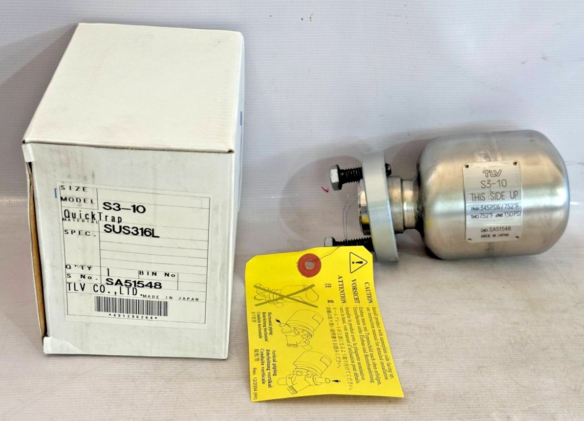 TLV Steam Trap S3-10 QuickTrap SUS316L Stainless Steel Made in Japan