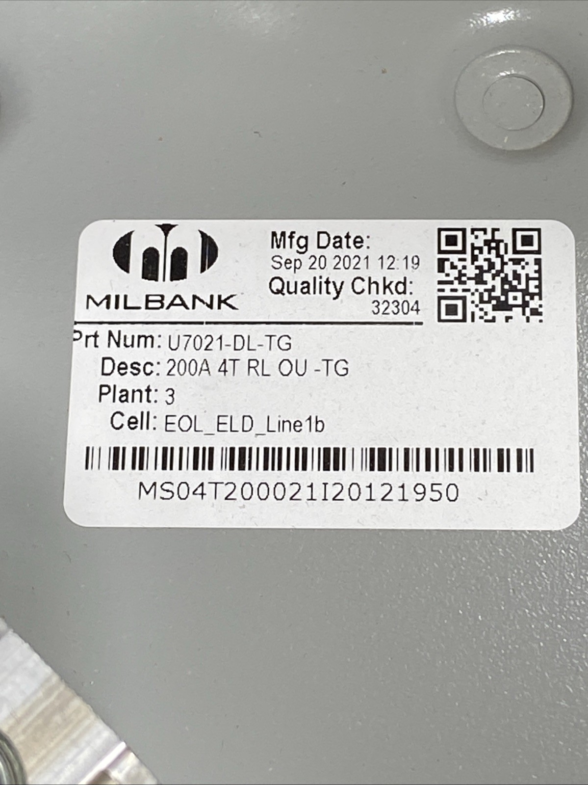 Milbank U7021-DL-TG 4 Term, Ringless, 2 inch Hub, Triplex Ground
