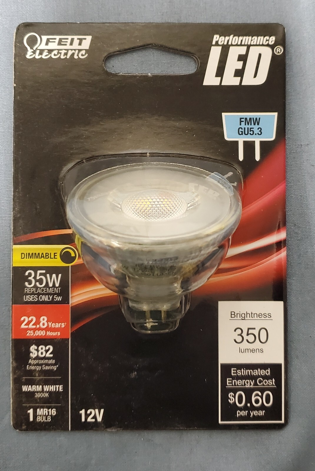 Feit Electric BPFMW/LEDG2 3000K MR16 Bulb Lot of 4