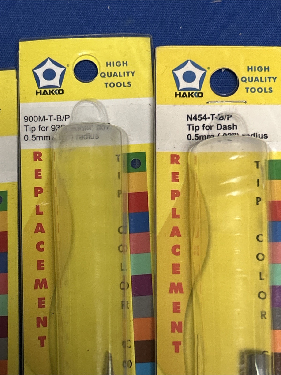 Lot 5 New Genuine Hakko Soldering tips (3)900m-t-b/p, (1)n454-t-b/p, (1)A1394/p