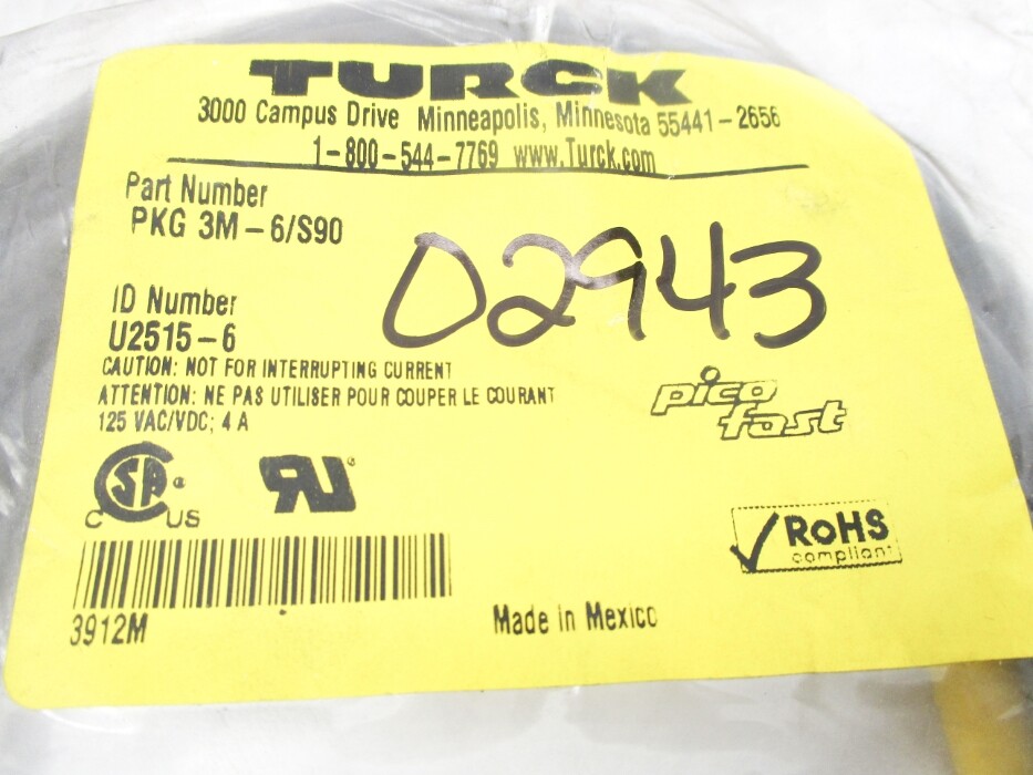 TURCK PKG3M-6/S90 U2515-6 NSMP
