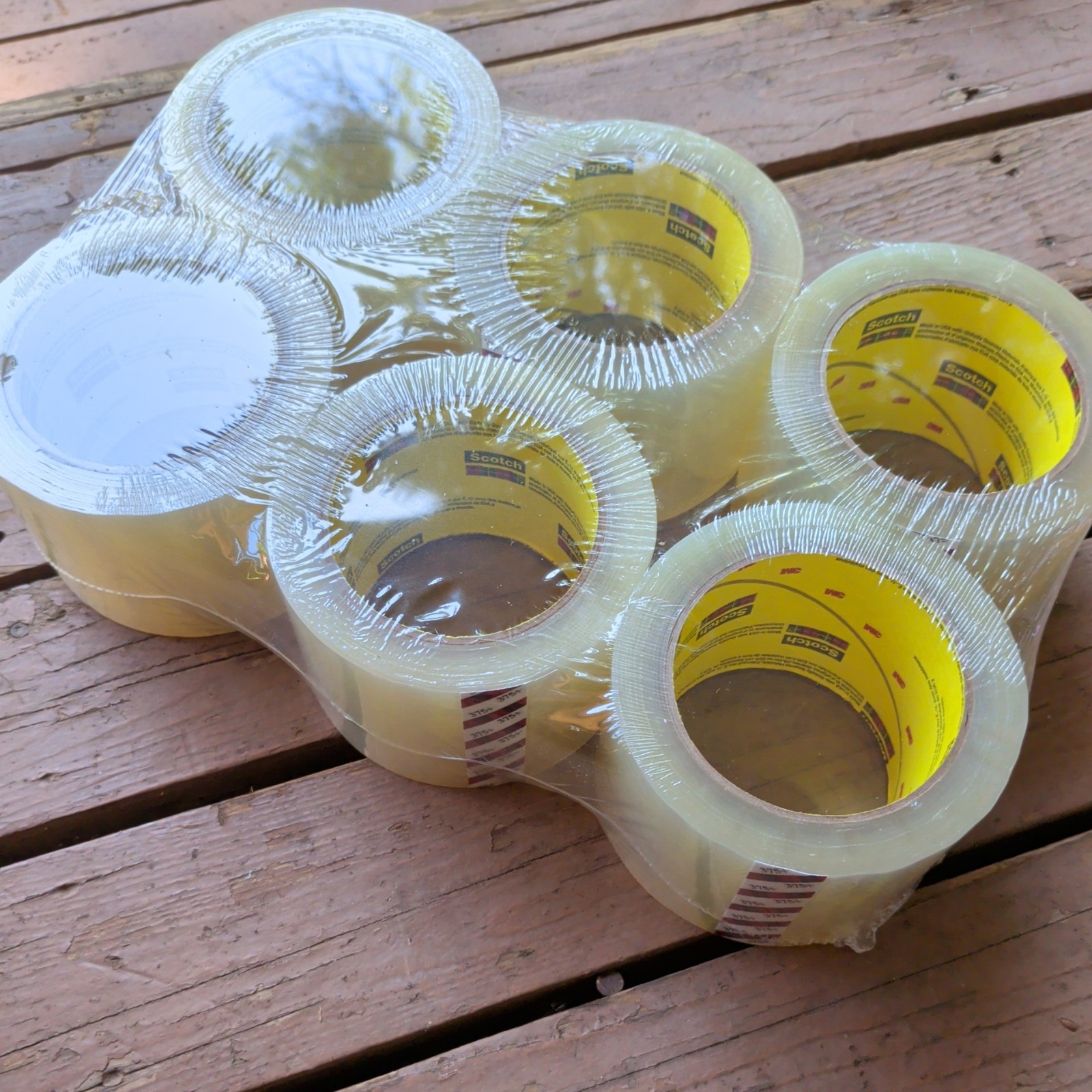 3M Scotch 375 High Performance Clear Packing Tape, 2.83″ Wide x 54.6 Yard 6 Roll