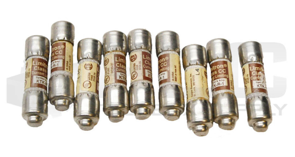 LOT OF 9 NEW BUSSMANN KTK-R-1 LIMITRON FUSE 1A 600VAC