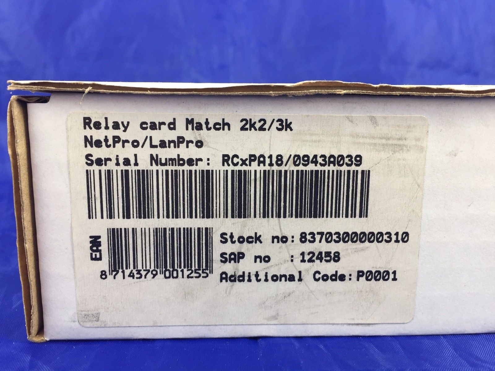 GE Digital Energy 12458 Relay Card 0996 for Match 2200/3000 Netpro and LP 11/31T