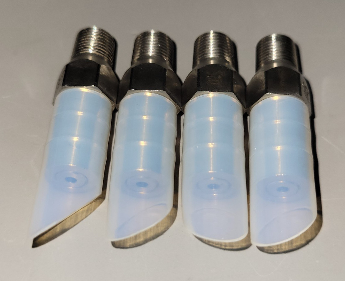 Lot of 4 Gatewood Ruby Tip Nozzle R2545SS .025″, Stainless Hi-Press Shell (B201