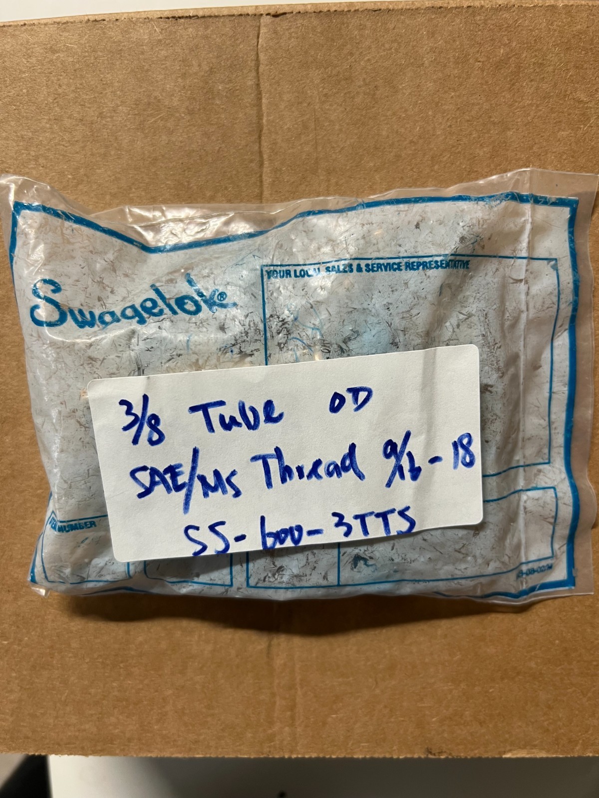 3X of SWAGELOK Positionable Branch Run Tee, 3/8″ TUBE,SAE/MS 9/16-18,SS-600-3TTS