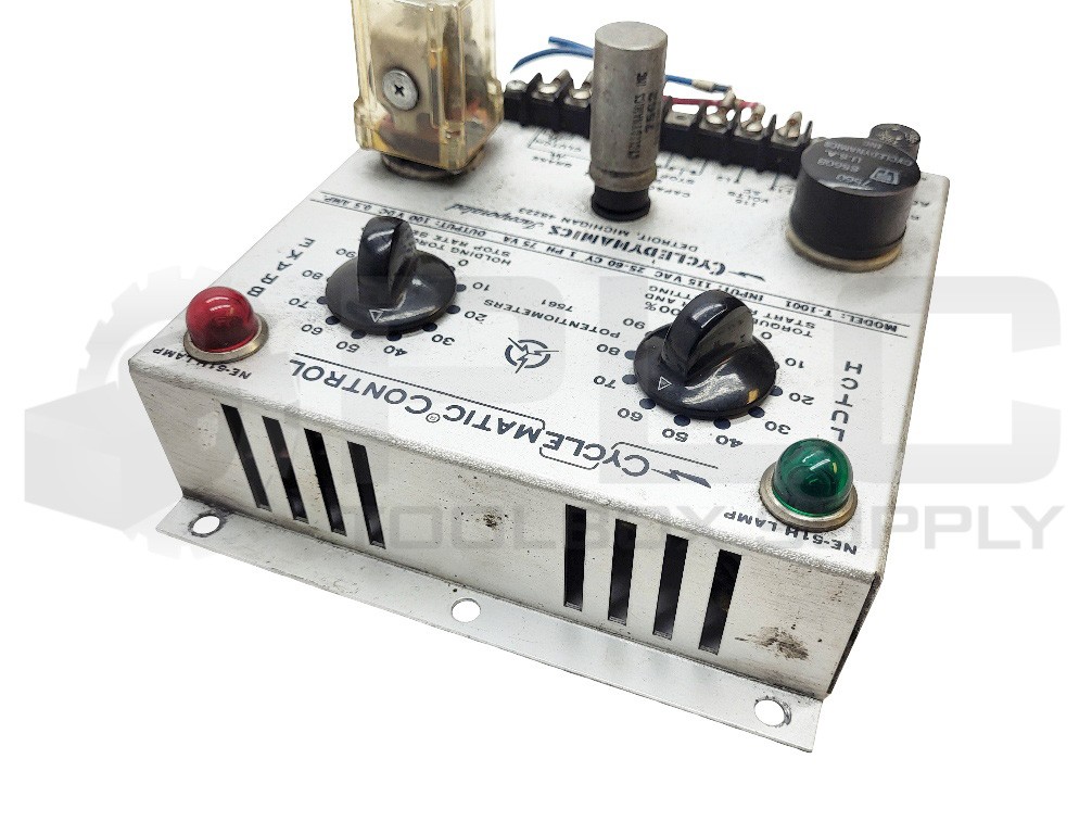 CYCLEDYNAMICS T-1001 CYCLEMATIC CONTROL 115VAC 25-60CY 1PH 100VDC 0.5A