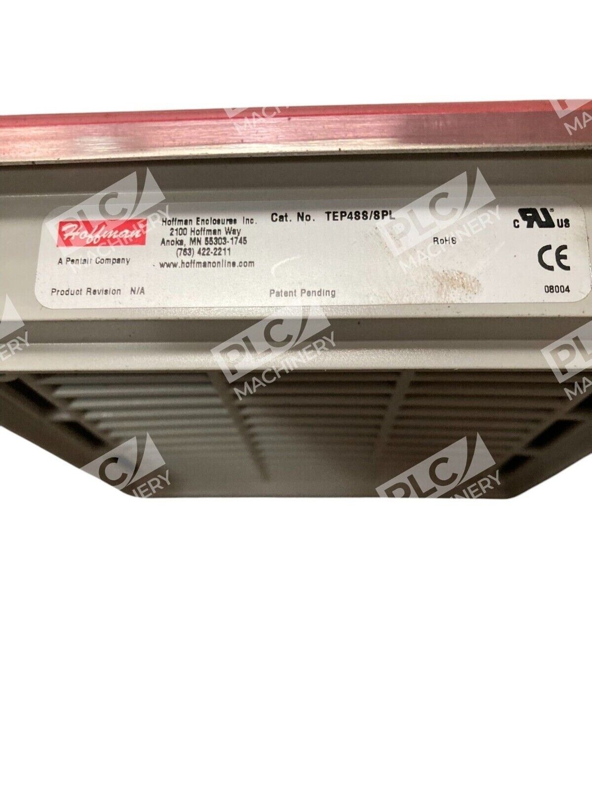 Hoffman Enclosures Grate Cover TEP4SS/8PL