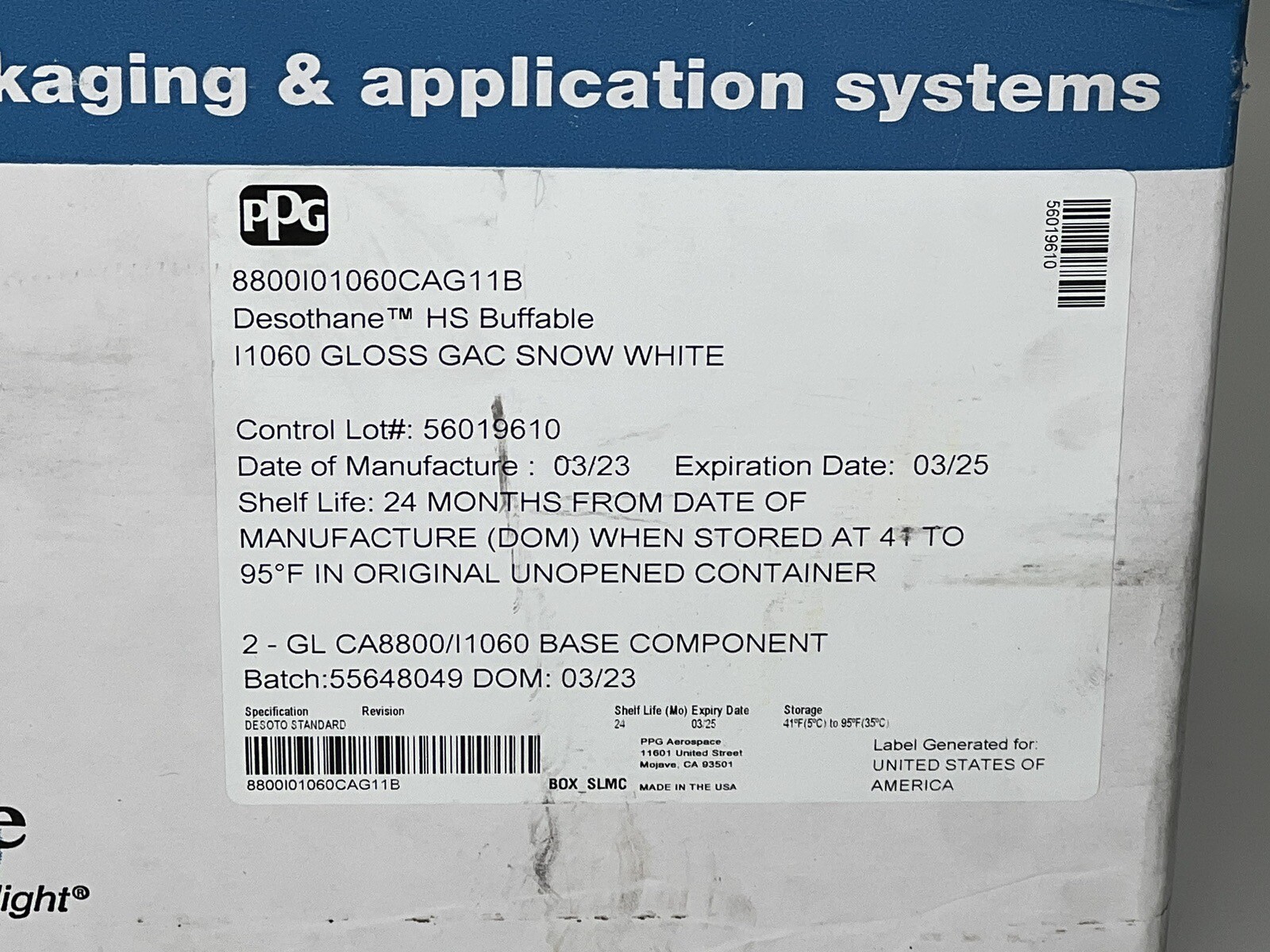 2-Pack | PPG Aerospace 8800I01060CAG11B Desothane HS Buffable Snow White | 1 GAL