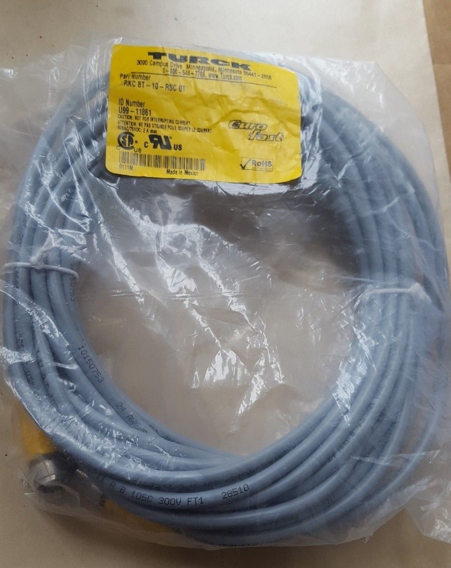 TURCK RKC 8T-10RSC 8T U99-11861 EUROFAST CORDSET (U9.2B1)