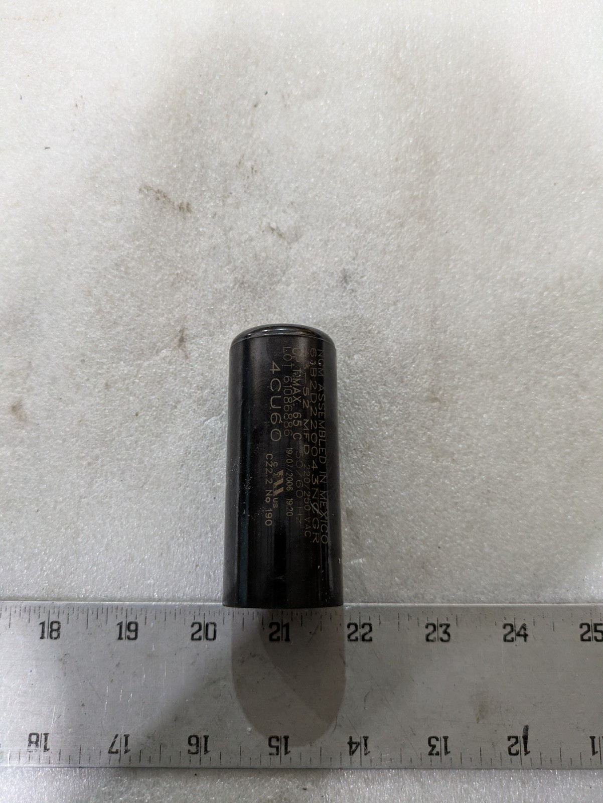 NGM 61B2D220043NCGR Motor Start Capacitor 43-52MFD 220-250VAC 50/60Hz Industrial