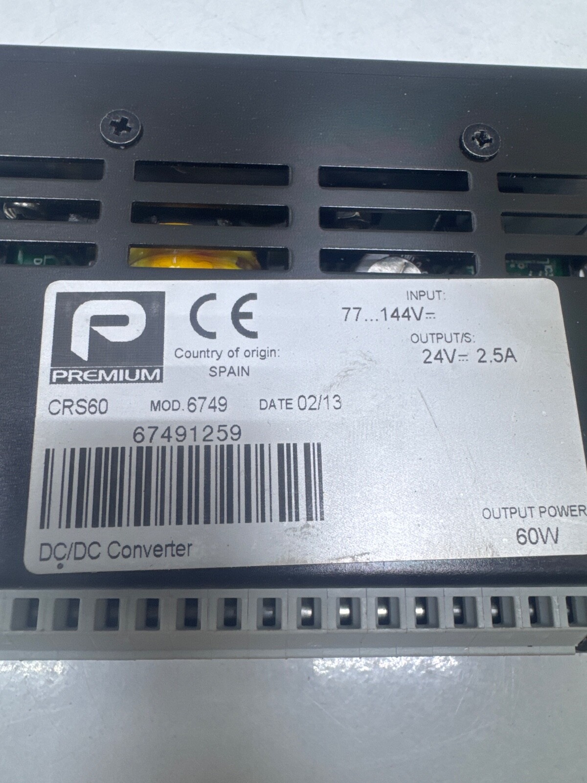 PREMIUM CRS60 Series 6749 DC/DC Converter 24V 60W