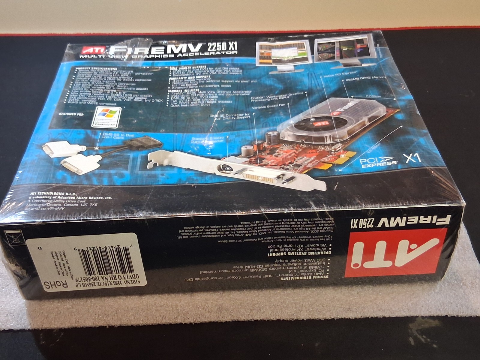 ATI FIREMV 2250 X1PCIE 256MB LP