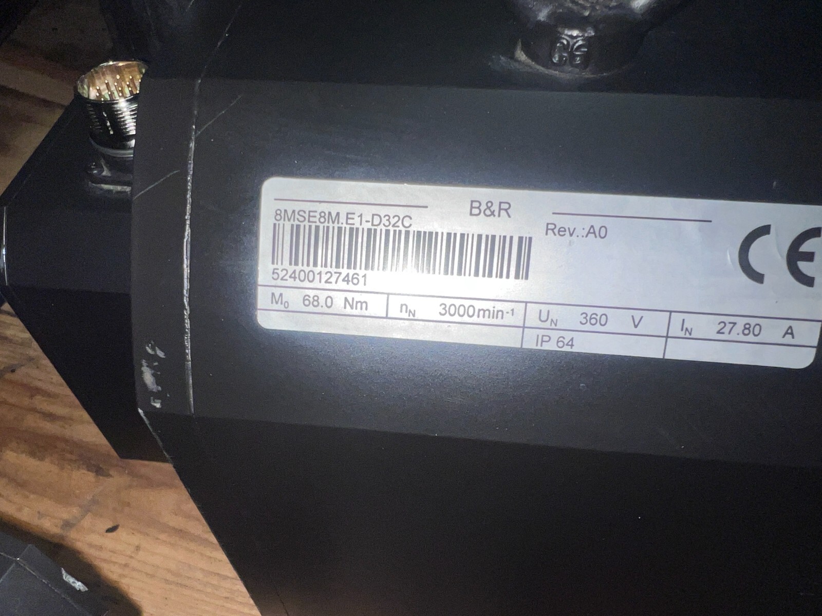 B&R #8MSE8M.E1-D32C Servo Motor