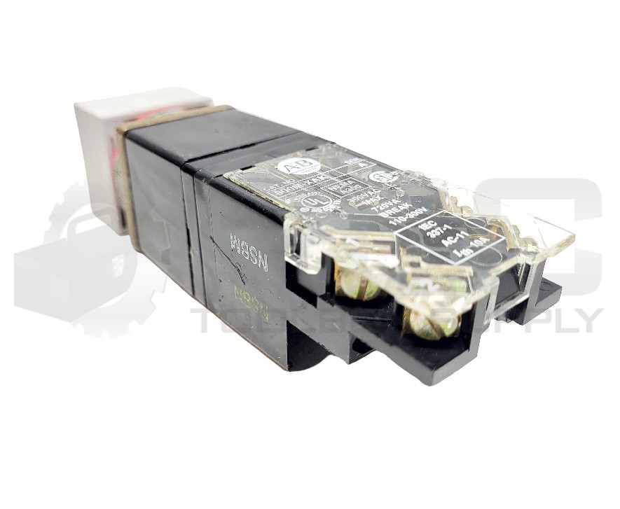 NEW ALLEN BRADLEY 800MS-H48B/A CYLINDER LOCK W/ 800M-XAK CONTACT BLOCK W/ KEYS *