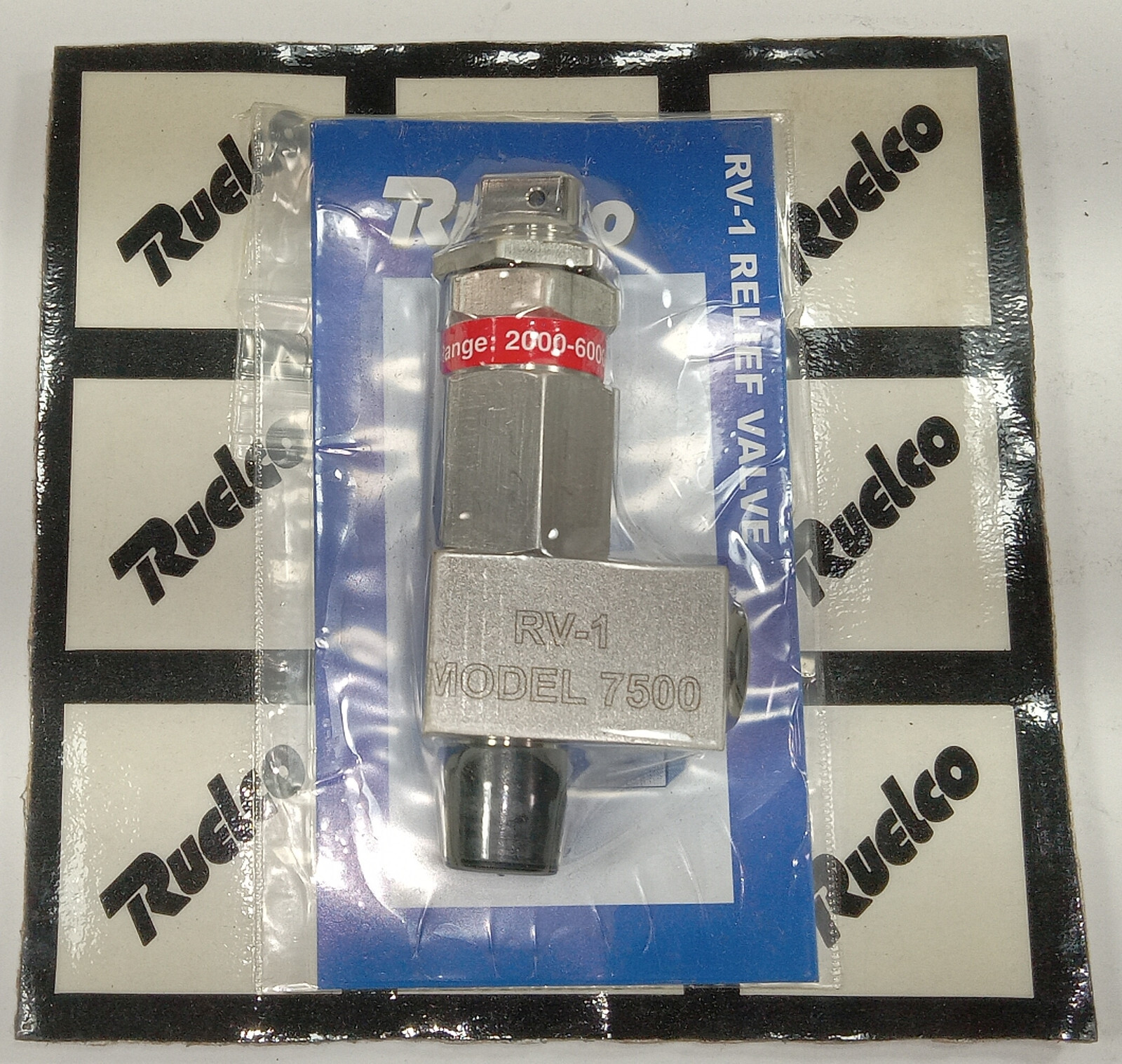 1 NEW RUELCO RV-1 7500 2000-6000 PSI RELIEF VALVE NNB ***MAKE OFFER***