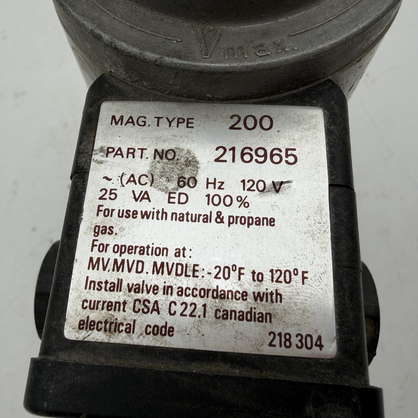 Karl Dungs 216-965 Type 200 Actuator MVDLE 210/6 1″ NPT 120V