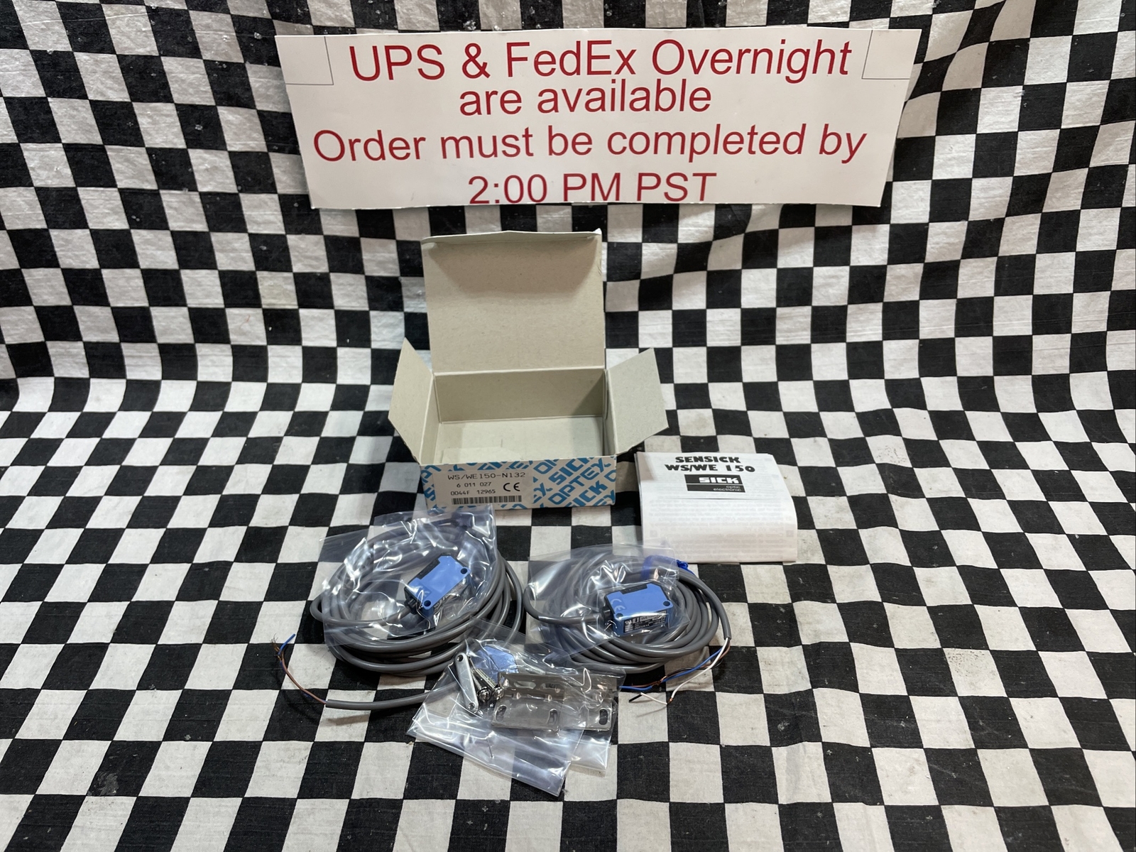 SICK OPTEX SENSOR, WS/WE150-N132, WE150-N132, 2 PER BOX, SHIPSAMEDAY
