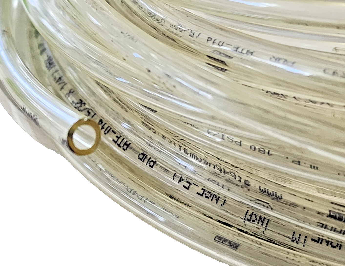 (65Ft) NSF-51 PUR ATE-014, 15/32″ x 1/4″ Tubing Max 180PSI, 160F Surethane Clear