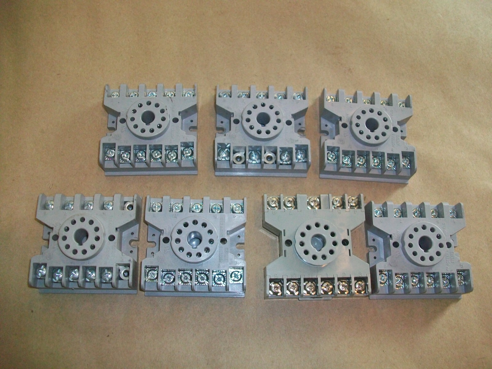 7pc P&B / Eagle Signal Relay Socket Base 27E123 60 SR3P-06 USED